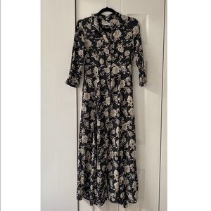 ZARA Floral print maxi dress